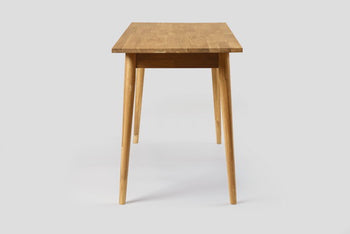 Mesa escritorio madera maciza roble nordico escandinavo vintage