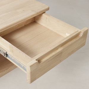 Mesa de centro de madera de roble macizo estilo rustico