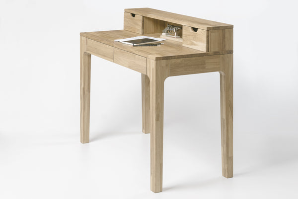 Mesa escritorio salon oficina madera maciza roble nórdico