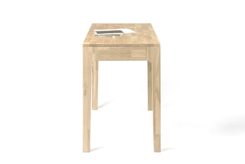 NordicStory Mesa escritorio de madera maciza de roble Einstein 2 con  estanteria flotante 140 x 55 x 106 cm.