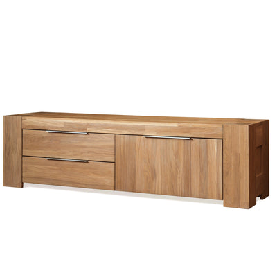 NordicStory mesa de TV aparador comoda salon madera maciza roble 100 natural blanqueado