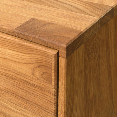 NordicStory mesa de TV aparador comoda salon madera maciza roble 100 natural blanqueado