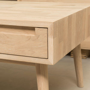 NordicStory mesa de centro madera maciza roble retro nordico