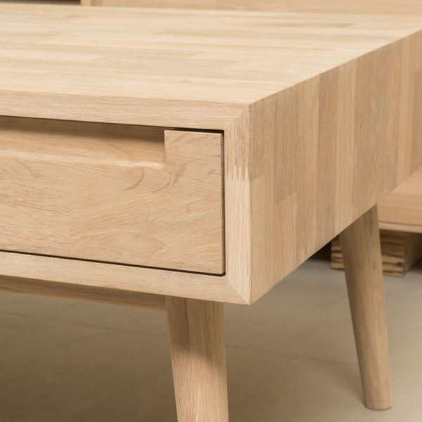 NordicStory mesa de centro madera maciza roble retro nordico