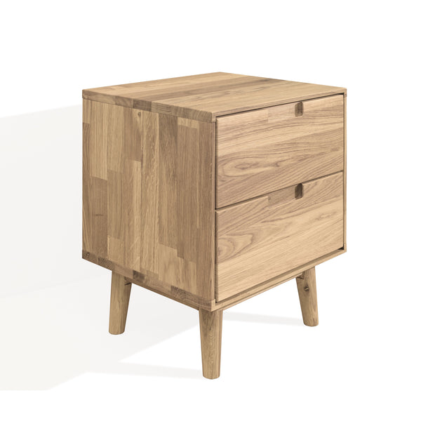 NordicStory mesa de noche mesita mesilla madera maciza roble 100 natural blanqueado