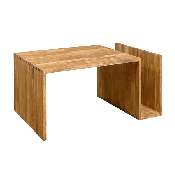 NordicStory Mesa de centro de madera maciza de roble