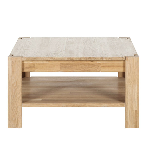 NordicStory Mesa de centro de madera maciza de roble