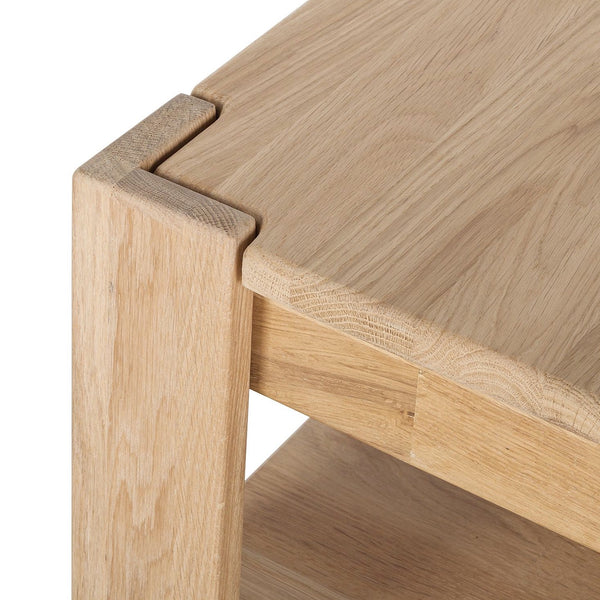 NordicStory Mesa de centro de madera maciza de roble