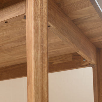 NordicStory Mesa de comedor de madera maciza de roble 