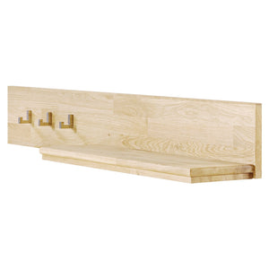 NordicStory Perchero de pared de madera maciza de roble 