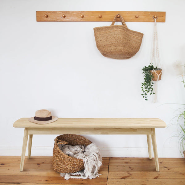 Mesa baja entrada salon dormitorio madera de roble