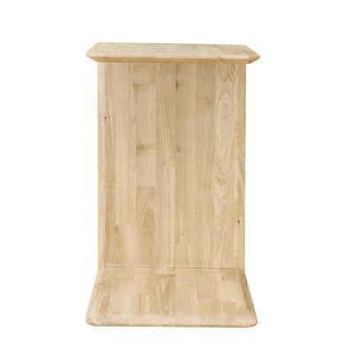 Mesa de noche lateral de madera de roble macizo escandinavo