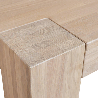Mesa de centro de madera de roble estilo escandinavo