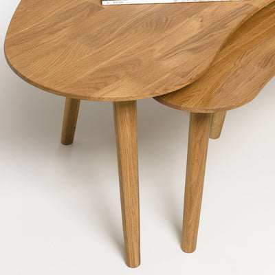 NordicStory mesa de centro madera maciza roble natural blanqueado salon oficina despacho 