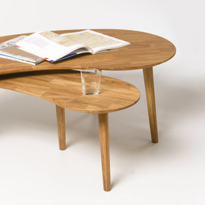 Mesa de centro de salon madera de roble macizo nordico
