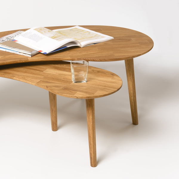 Mesa de centro de salon madera de roble macizo nordico