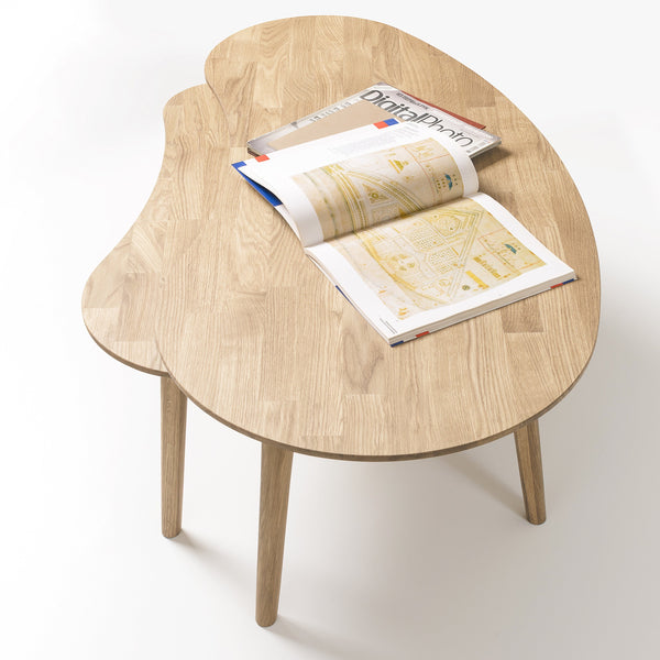 NordicStory mesa de centro madera maciza roble natural blanqueado salon oficina despacho 