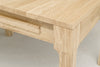NordicStory mesa de comedor extensible 80-120cm madera maciza roble 100 natural blanqueado