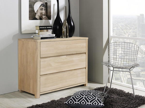 NordicStory Aparador Cómoda de madera maciza de roble 