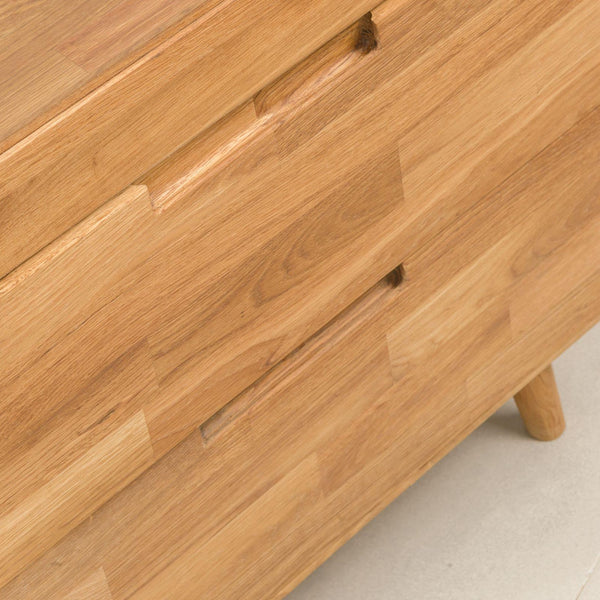 NordicStory Armario Vitrina de madera maciza de roble