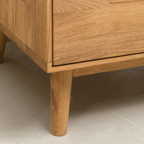 NordicStory Armario Vitrina de madera maciza de roble