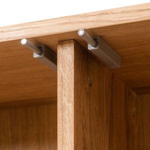 NordicStory Armario de pared de madera maciza de roble 