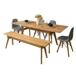 NordicStory Banco de madera maciza de roble Harold 140 x 40 x 45 cm.