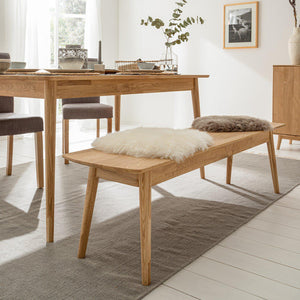 NordicStory Banco de madera maciza de roble