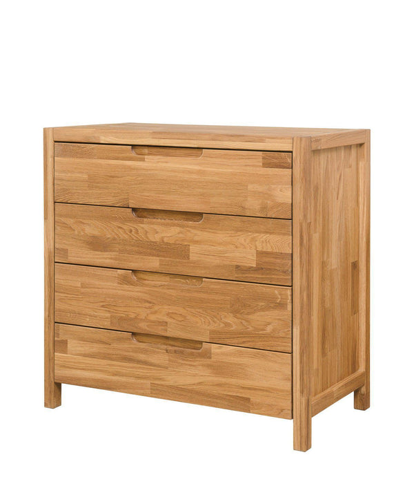 NordicStory Cómoda Cajonera de madera maciza de roble