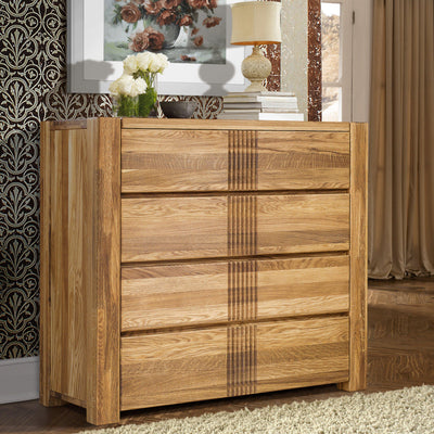 ≫ Cómoda de madera diseño sencillo  Muebles Valencia ® Acabado Polar y  Roble