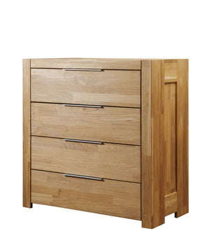 NordicStory Aparador Cómoda de madera maciza de roble