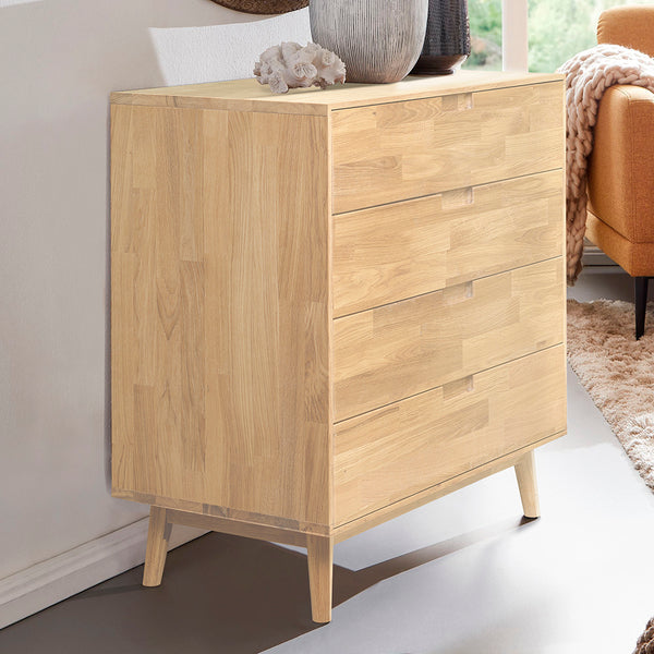 NordicStory Cómoda de madera maciza de roble 