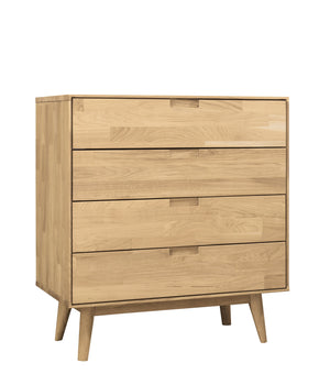 NordicStory Cómoda de madera maciza de roble