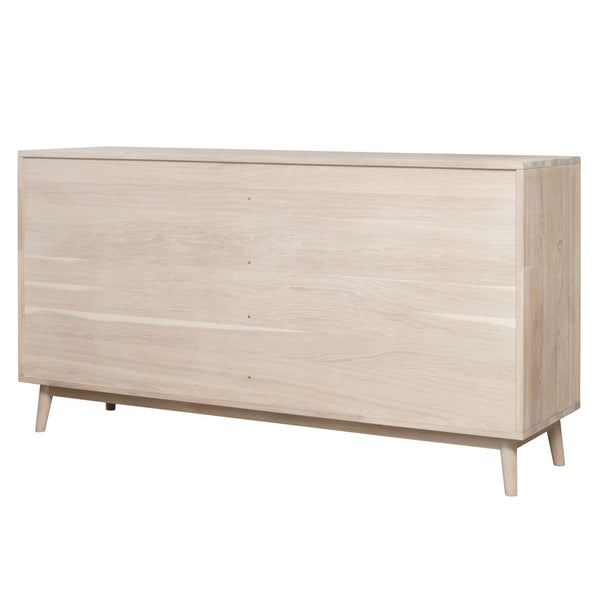 NordicStory Aparador Cómoda de madera maciza roble Escandi 4 160 x 45 x 84,5 cm.