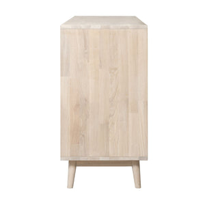 NordicStory Aparador Cómoda de madera maciza roble Escandi 4 160 x 45 x 84,5 cm.