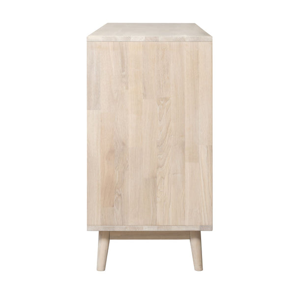 NordicStory Aparador Cómoda de madera maciza roble Escandi 4 160 x 45 x 84,5 cm.