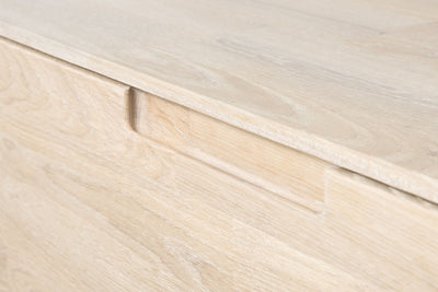 NordicStory Aparador Cómoda de madera maciza roble "Escandi 4" 160 x 45 x 84,5 cm.