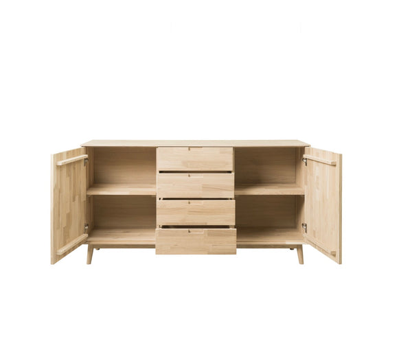 NordicStory Aparador Cómoda de madera maciza roble 