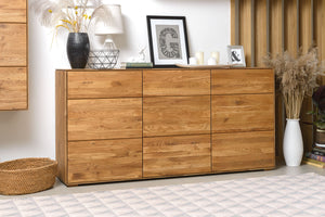 NordicStory Aparador Cómoda de madera maciza de roble