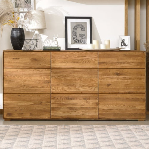 NordicStory Aparador Cómoda de madera maciza de roble