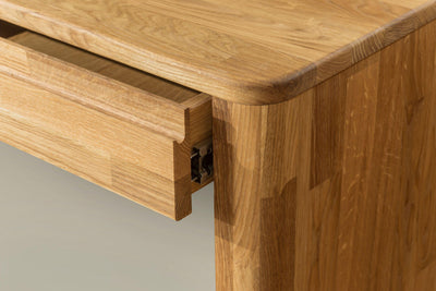 NordicStory Mesa escritorio tocador de madera maciza de roble 