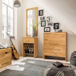 NordicStory Espejo de madera maciza de roble Teramo 120 x 50 cm. Info