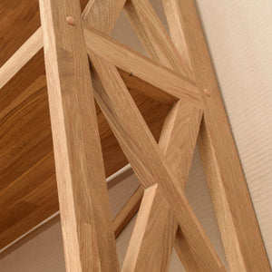 NordicStory Estanteria a pared Libreria de madera maciza roble nordico 