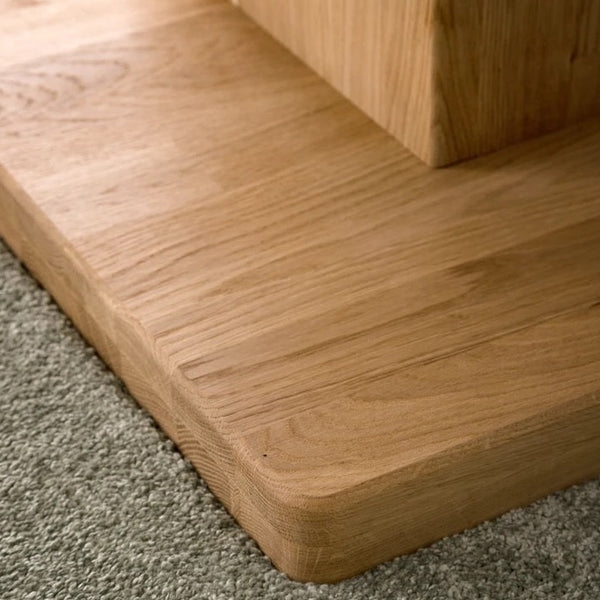 NordicStory Mesa de centro de madera maciza de roble 