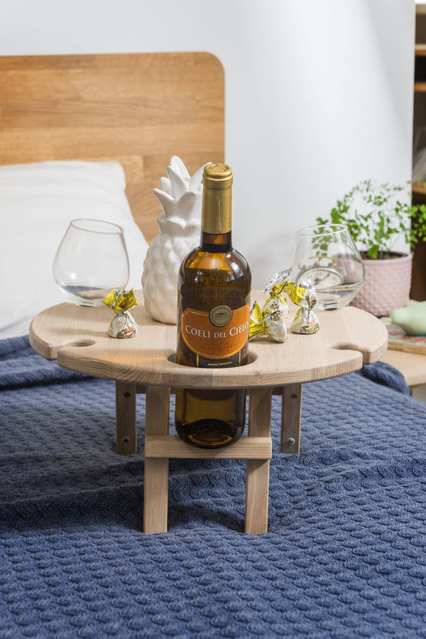 Mini mesa de vino plegable de madera maciza roble | NordicStory