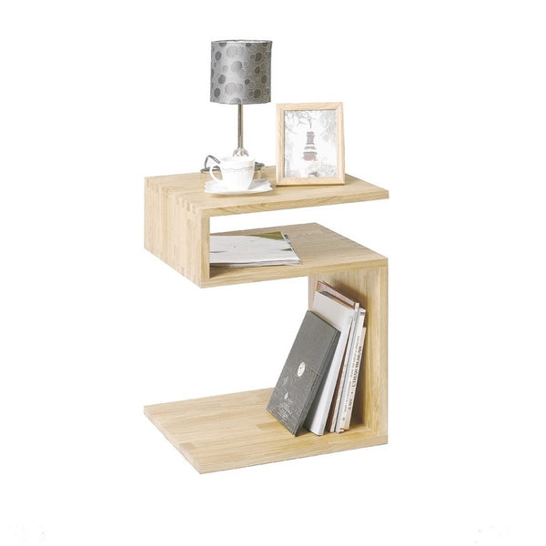 NordicStory Mesa auxiliar de madera maciza de roble