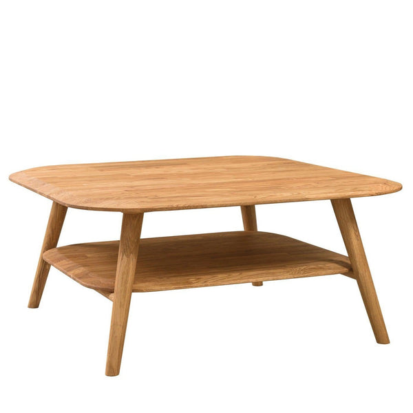 NordicStory Mesa de centro de madera maciza de roble