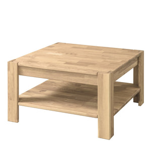 NordicStory Mesa de centro de madera maciza de roble