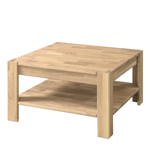 NordicStory Mesa de centro de madera maciza de roble