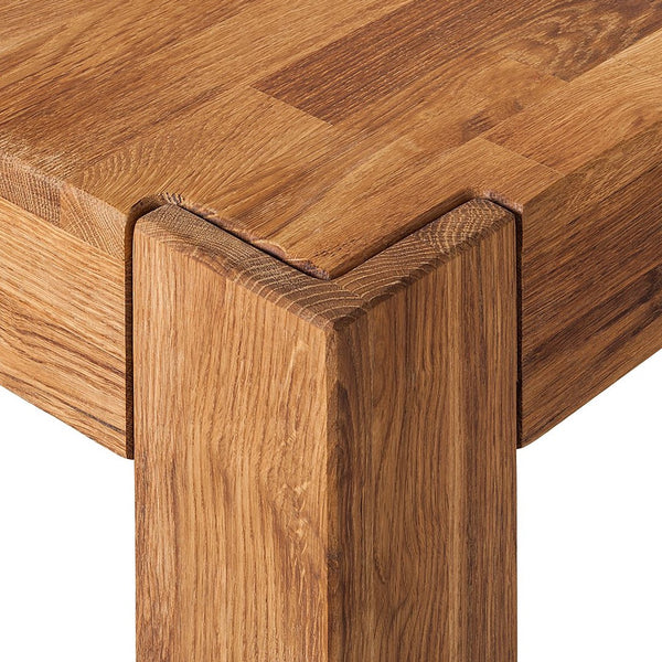 NordicStory Mesa de comedor extensible de madera maciza de roble